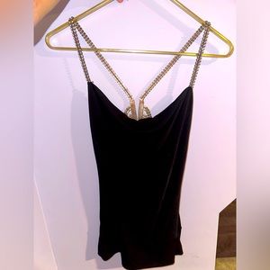 Sexy black stringed breathable top with beautiful straps
